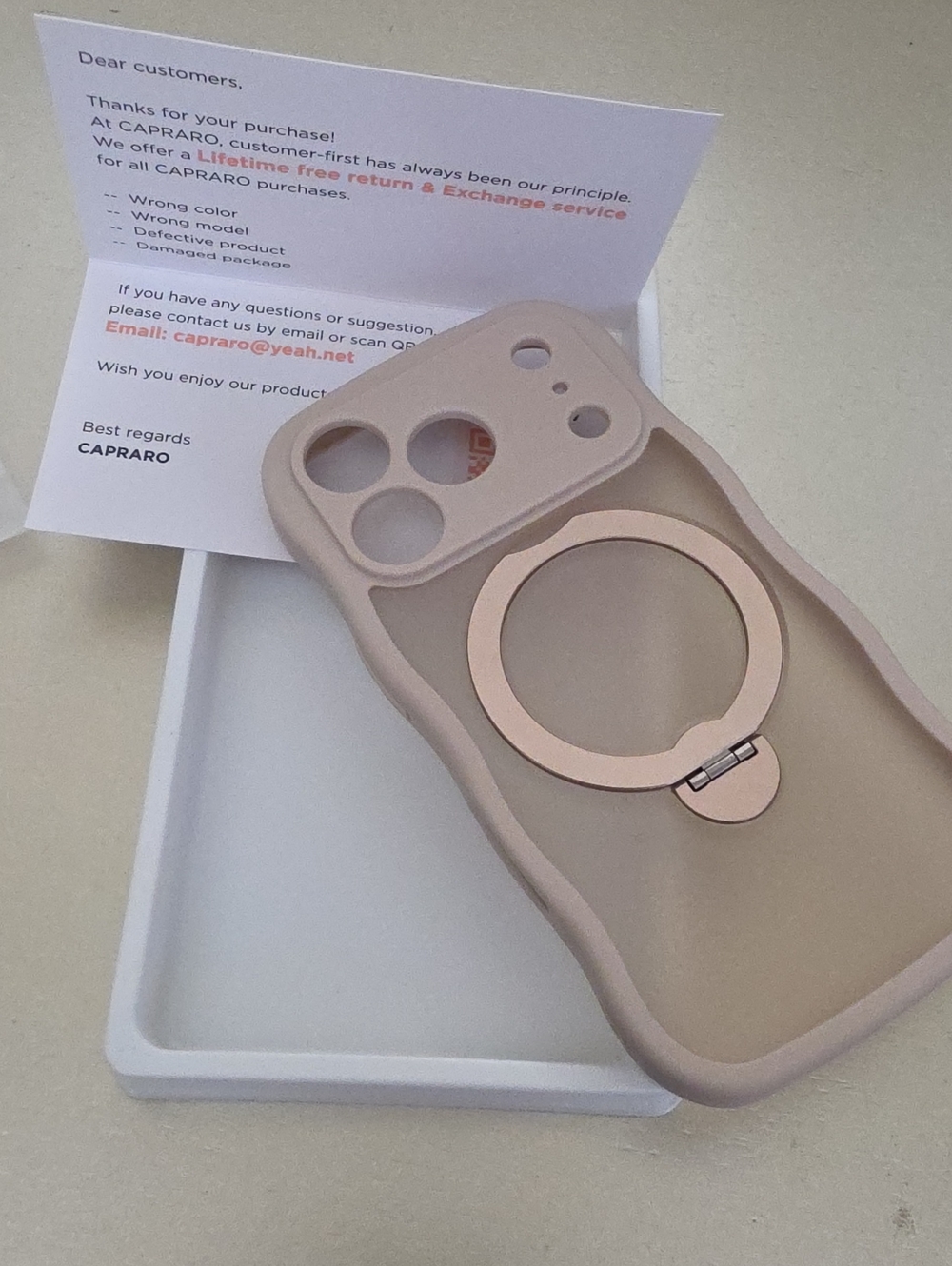Iphone 17 Pro Phone Case with Ring Holder for Smartphones
